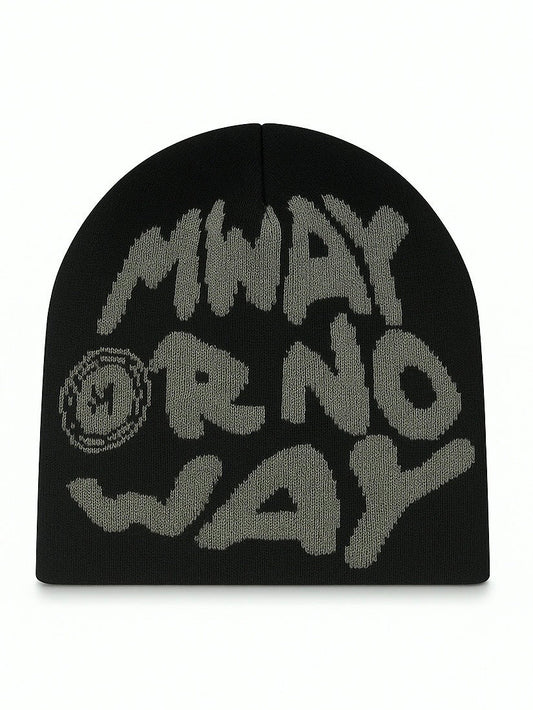 Satin Lined "M way or No way" Beanie