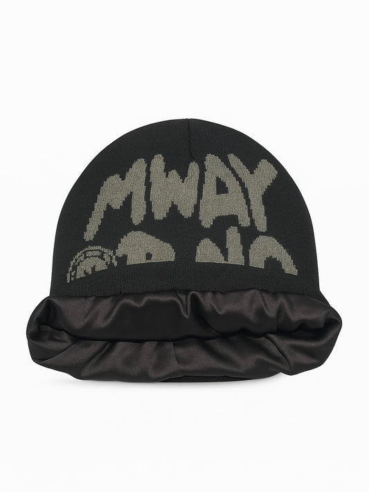 Satin Lined "M way or No way" Beanie