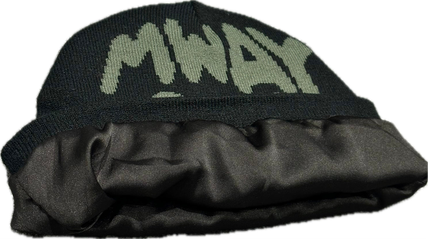 Satin Lined "M way or No way" Beanie